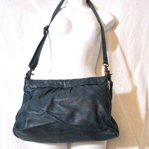 NWT WANDERERS TRAVEL leather shoulder bag crossbody TEAL BLUE SEAGREEN messenger